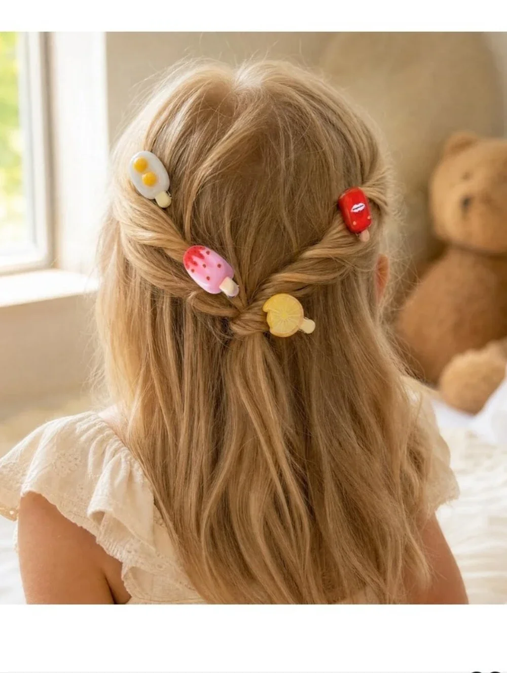 20 Pcs Ice Cream Hair Clips for Girls Mini Summer Gelato Hair Barrettes